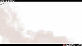 Asian babe goes wild smoking cig while feral on cock