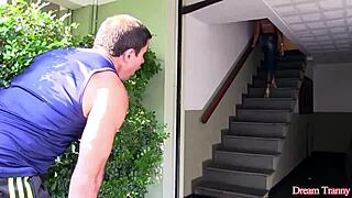 Tgirl Bella Atrix loves tied ass fucking creampie