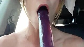 Big tits brunette flashes nude in public car for outdoor thrill