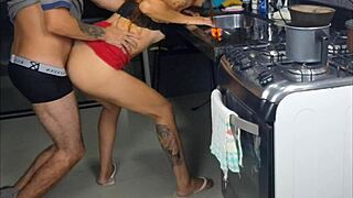 hot wife takes plumber with no panties on!