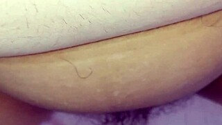 chubby latina spreads her fat hairy pussy homemade