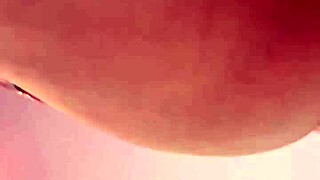 pretty milf shows juicy ass and big tits closeup