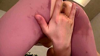 japanese yoga girl's spats rip exposing ass for creampie