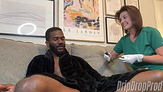 milf licks my nipples while handjobbin matt bishop's big cock