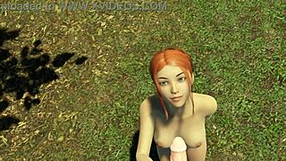 Redhead Shaved Pussy Teased Hairless Outdoors