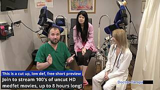 Dr Tampa interns Alexandria Wu spreads pussy backstage