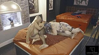 jay playhard moans wildly with eva may and livie blainn in steamy threeway