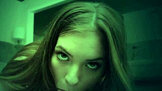 amateur teen pov handjob and blowjob ends with hot cumshot explosion 💦🍆😍