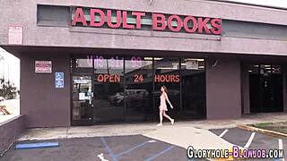 teen at gloryhole gulps black monster cock cum facial blast!