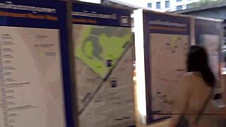 Horny tourist hunts petite Asian teen for outdoor blowjob fuck