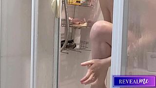 Hot Italian Milf's Sensual Shower Bath Tits Pussy Play!