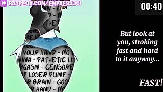 😈 4 min joi challenge: beta, jerk to censored feet or face femdom humiliation! ⏱️