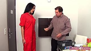 how does cute tgirl mariana take double anal cum fill?