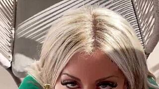 Blonde couple's homemade blowjob compilation drips with deepthroat saliva everywhere