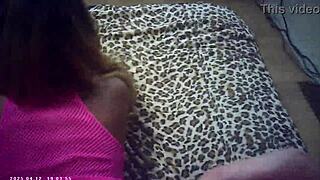 behind the scenes: glasses girl takes interracial doggystyle pounding on cam