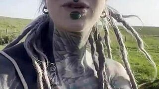 Happy Hippie Girl Chats With Cows And Craves You