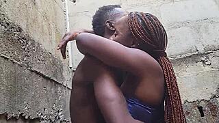 She moans and screams during juicy welcome back creampie fuck.