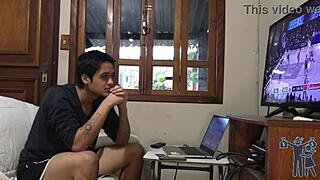 babe let me watch game no more 😩🍆 brazilian milf handjob