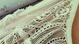 Big wet hairy latina pussy masturbated with monster cock tease