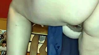 Watch pussy lips grip and stretch around huge dildo tight