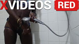 damn my sexy ebony legs lookin fine naked in shower