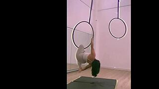 wow pinay poles in heels aerial hoops!