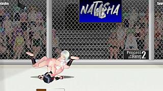 Princess of the Ring 2: Can Natasha beat Sayuri in lesbian catfight?