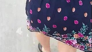 Street latina milf whore assfucked in leggings