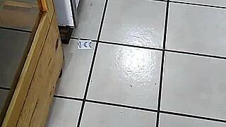 Big Ass Mexican Bends Over in Store Fuck