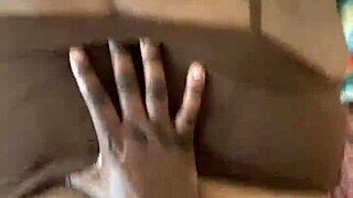 Pregnant ebony girlfriend creams pussy juices all over boyfriend's dick in wild ride