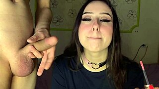 choking this cute teen slut's throat deep with sloppy face fucking gagging