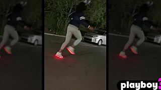 sexy ebony milf misty stone rubs perfect ass and small tits