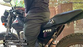 i strapped rocketman toy on motorbike and shook cumming hard! 🏍️💦