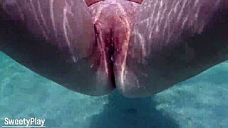 bbw milf takes three underwater creampies deep inside