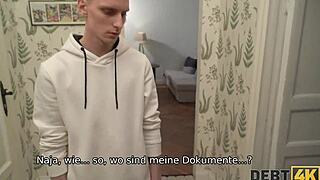 Debt4k: Shopaholic Russian Fucked in Hubby's Gaze