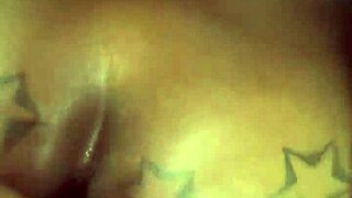 ebony babe takes bareback creampie from big black cock missionary ride