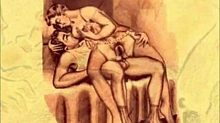 vintage erotic drawings capture hairy retro passion beautifully