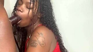 stepbrother's monster bbc gets slurped by keisha minaj until huge cumshot