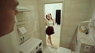 roomie begged for steamy bathroom quickie