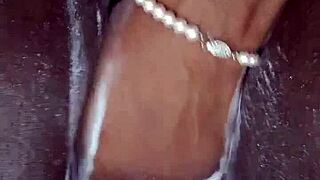 Black milf shaves wet pussy smooth on xvred for kuroyukiexperience viewers