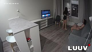 luuv nails her first swallow on amateur cam for subscribers