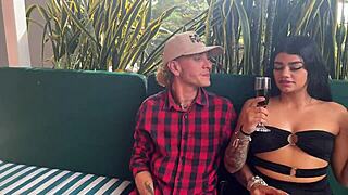 hot threesome with my boyfriend and horny receptionist mia montielth bends over for deepthroat cowgirl fun