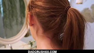 😈 ginger teen maya kendrik brushes teeth then daddy pov fucks! 🍆💦