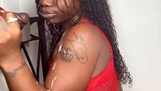 stepbrother's monster bbc gets slurped by keisha minaj until huge cumshot