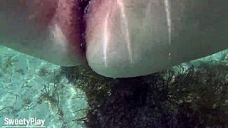 bbw milf takes three underwater creampies deep inside