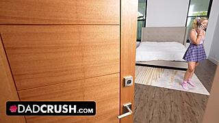 Stepdaughter Strips Shocking Stepdad's Eyes and Hands Before Riding