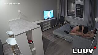 luuv nails her first swallow on amateur cam for subscribers