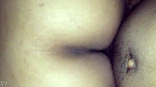 big ebony ass bounces wildly cowgirl style on homemade cock ride