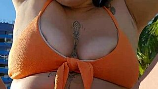 filmed beach flash masturbation vid for my lover 😘🏖️