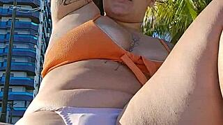 filmed beach flash masturbation vid for my lover 😘🏖️